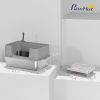 PawHut Stainless Steel Litter Box with High Sides, Metal Cat Litter Box with Scoop, Pedal, Anti-Urine Leakage, Non-Sticky